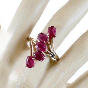 Ruby Ring, Sterling Silver, Rose Gold, STS, Chuck Clemency, Designer, Red Stone